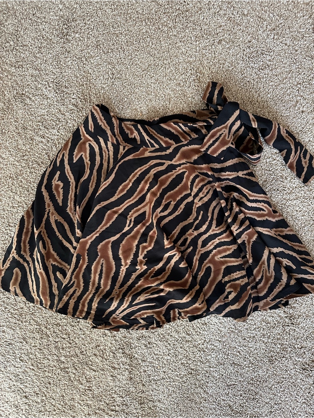 BB Dakota by Steve Madden Brown and Black Animal Print Mini Skirt